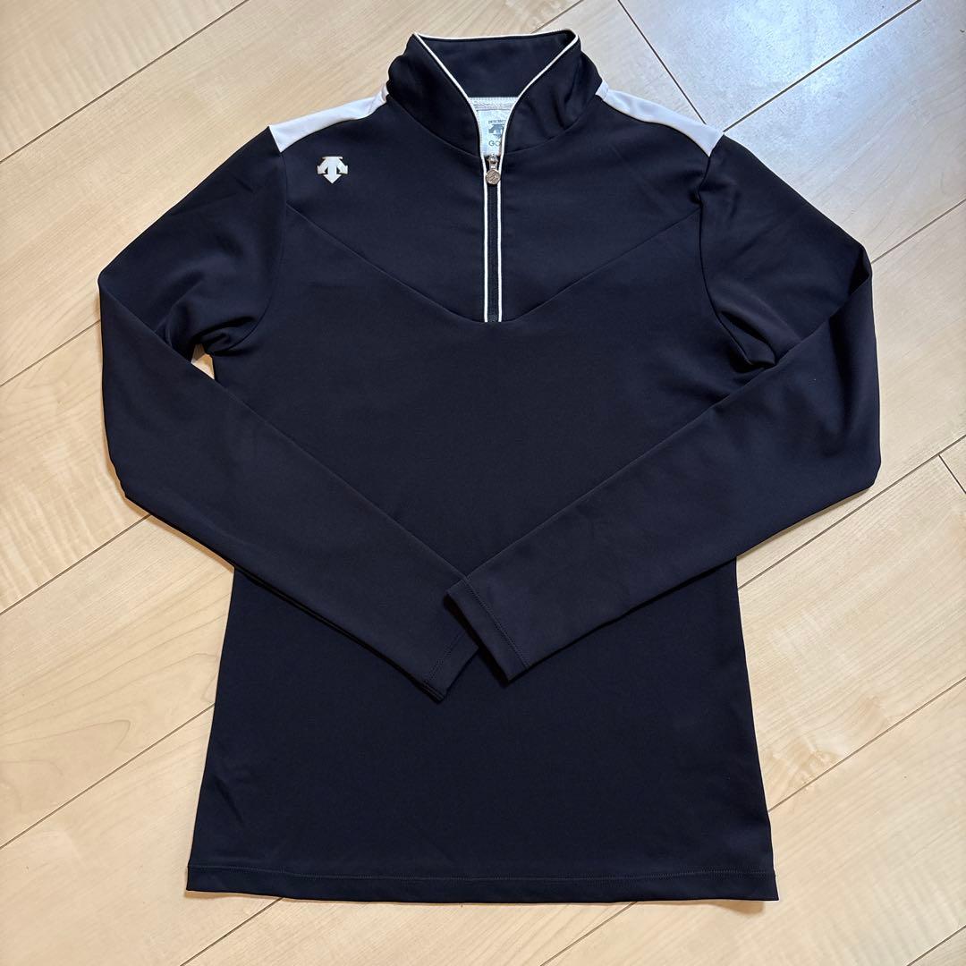 DESCENTE デサント　ゴルフ　長袖ポロシャツ パンツ　2点　M/M 黒白