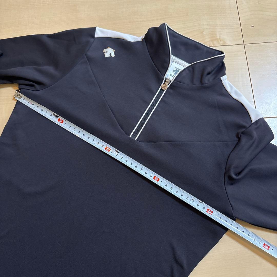 DESCENTE デサント　ゴルフ　長袖ポロシャツ パンツ　2点　M/M 黒白