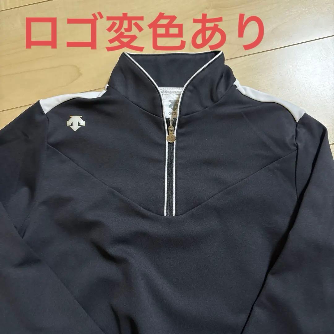 DESCENTE デサント　ゴルフ　長袖ポロシャツ パンツ　2点　M/M 黒白