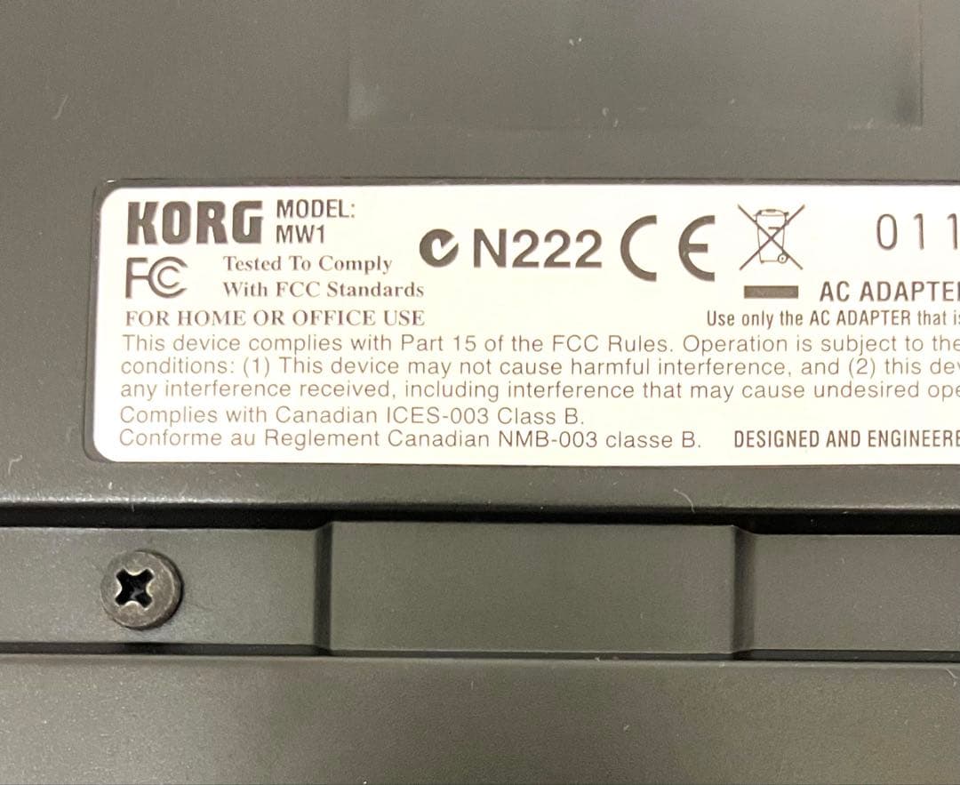 動作保証 KORG micro STATION MW1 ペダル 取説 ケース付