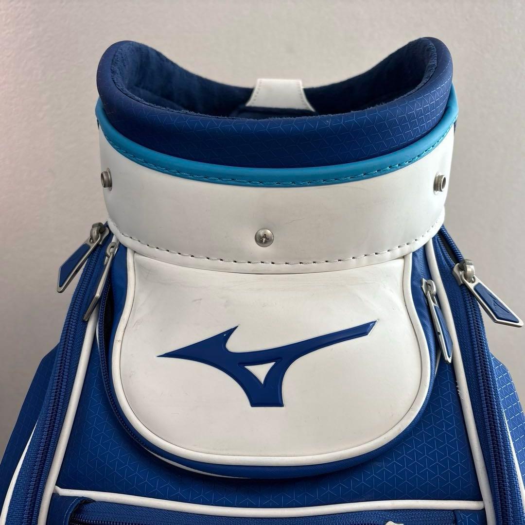Mizunm 青/白　ツアースタッフ　キャディバッグ 10.5型