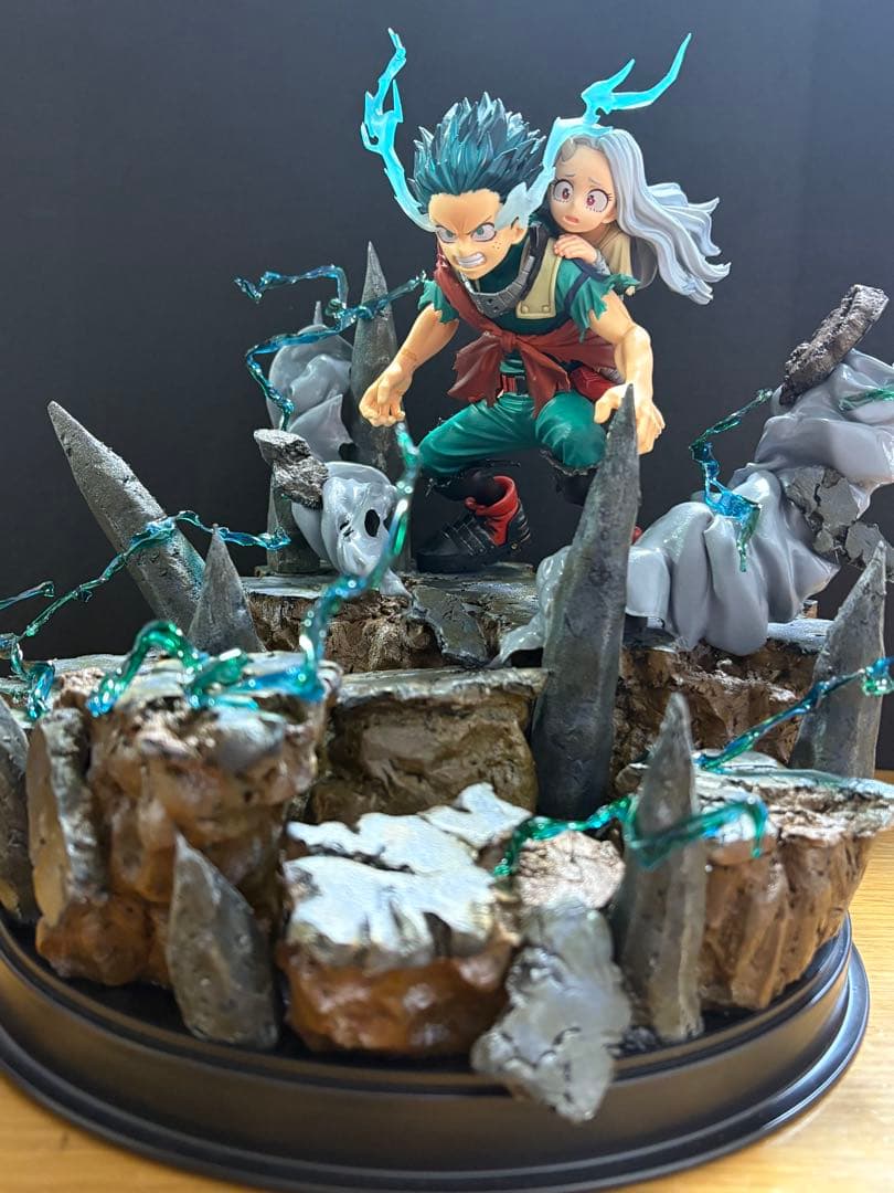 自作ジオラマ。　ヒロアカ、ワンピース、呪術廻戦などに