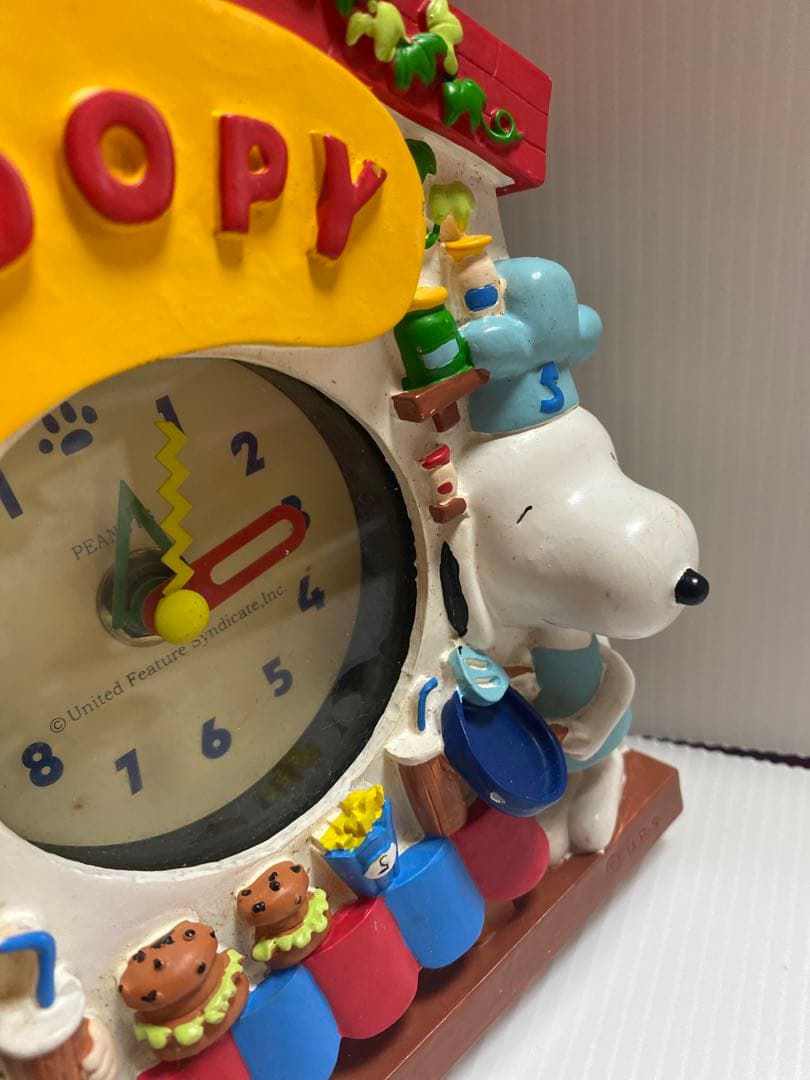 ヴィンテージ レア　snoopy スヌーピー 陶器　壁掛け時計