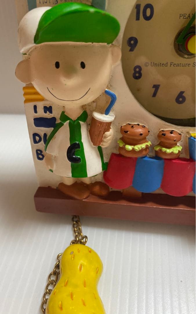 ヴィンテージ レア　snoopy スヌーピー 陶器　壁掛け時計