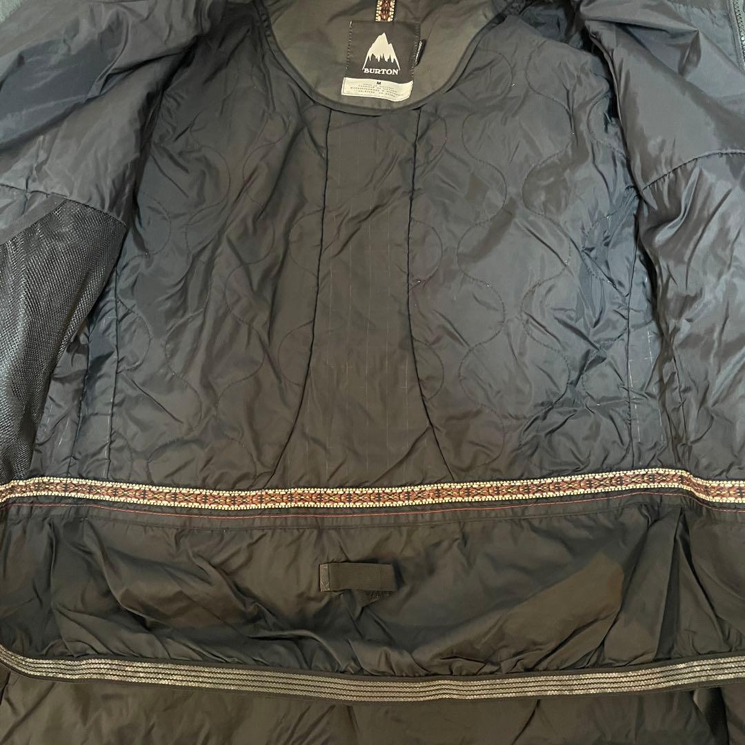 Burtonバートンスキーウェアスノーボードジャケットパーカーフード付灰色グレー