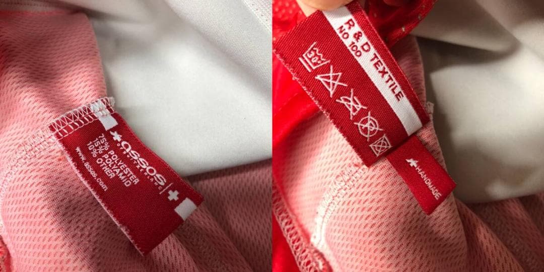 assos アソス 長袖サイクルジャージ レッド ブラック Sサイズ