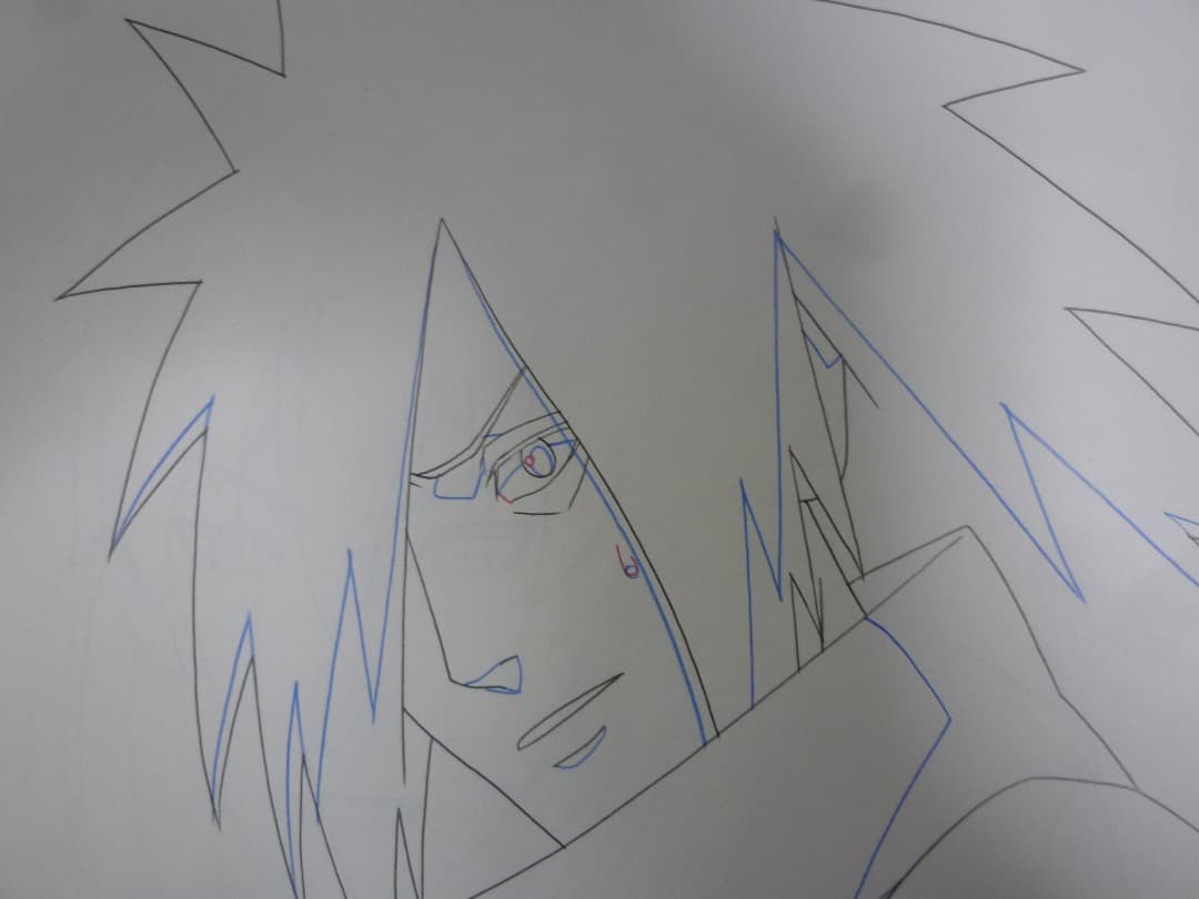 サスケA1直筆・などレイアウト/原画/修正/動画　ナルト　NARUTO