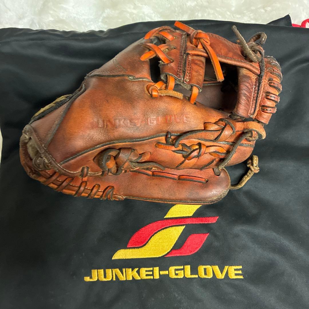 ジュンケイ グローブ硬式 内野手 JG-MY411H ウェブ部紐切れあり