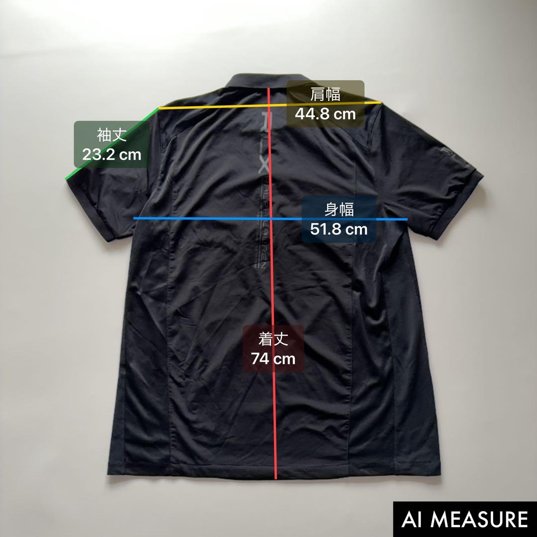 美品✨RLX ゴルフ　ラルフローレン　ポロシャツ 黒 　Lサイズ 　速乾