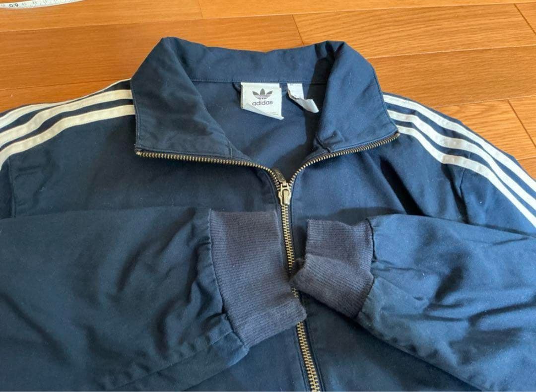 adidas ネイビー ジャージジャケット 3本ライン