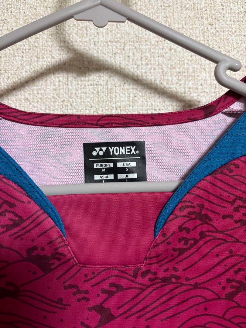 YONEX ノースリーブシャツ M ピンク/ブルー　2024年日本代表