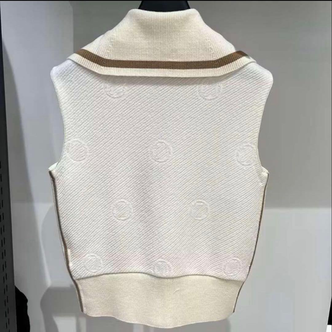 新品G/FOREジーフォアゴルフレディースニットベスト白