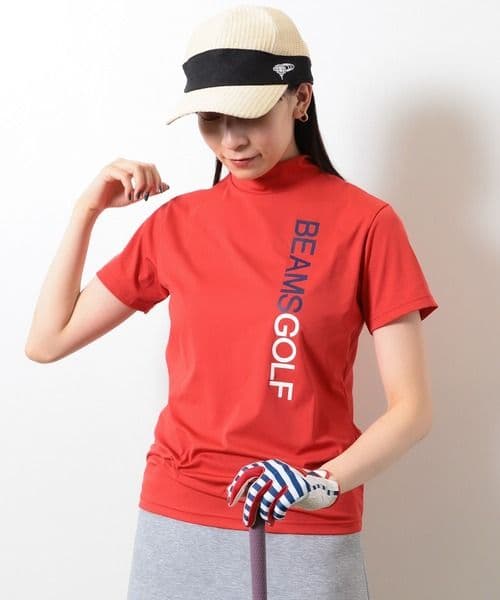 ★美品★BEAMS　GOLF　スポーツロゴ　モックネック　サイズ　L