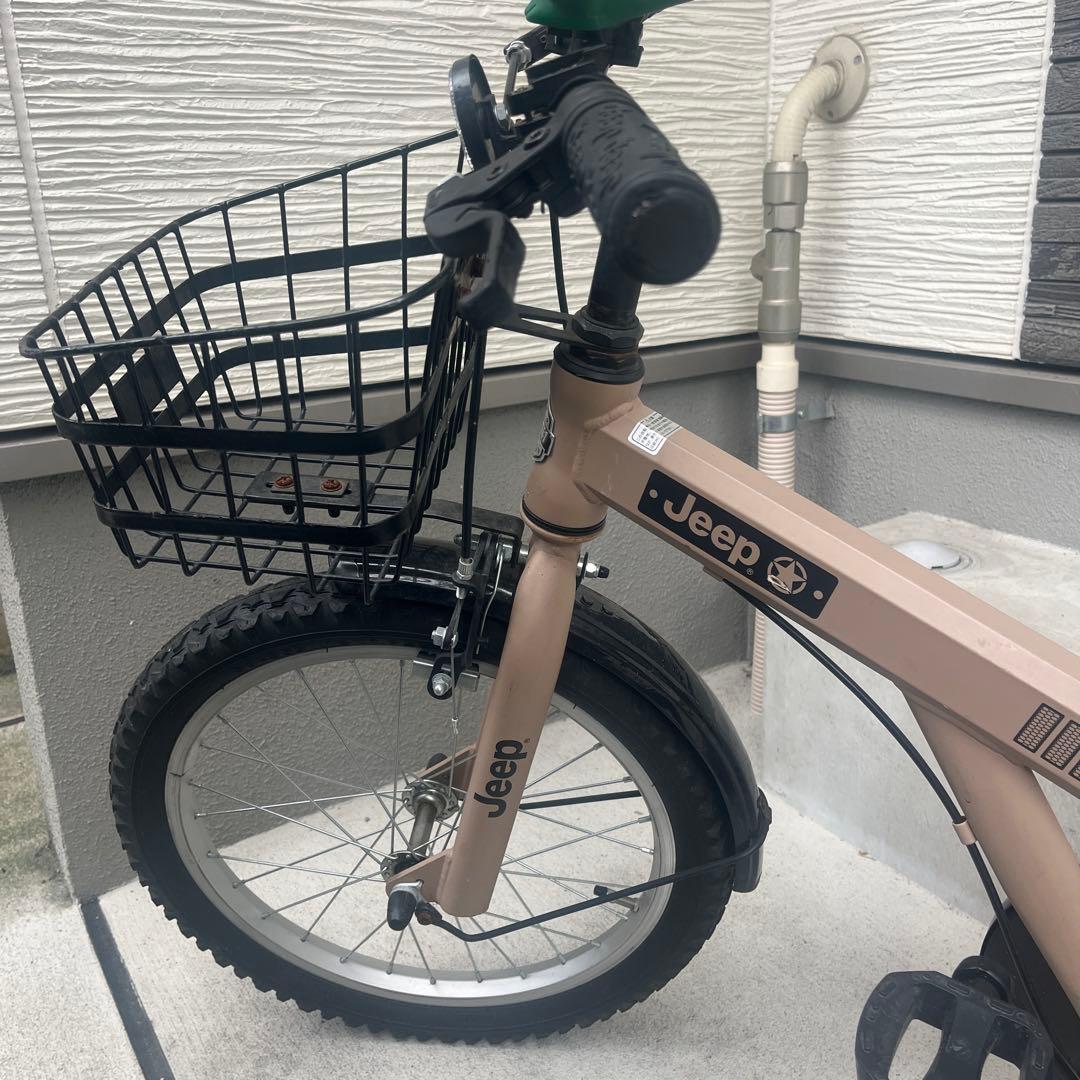 Jeep 子供用自転車 ベージュ 18インチ　玉つき　京都
