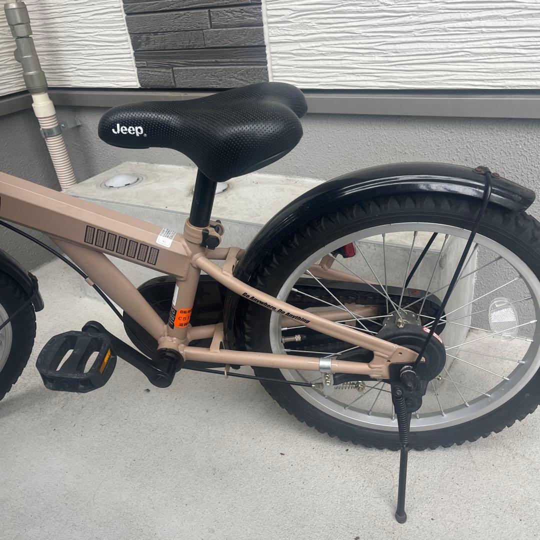 Jeep 子供用自転車 ベージュ 18インチ　玉つき　京都