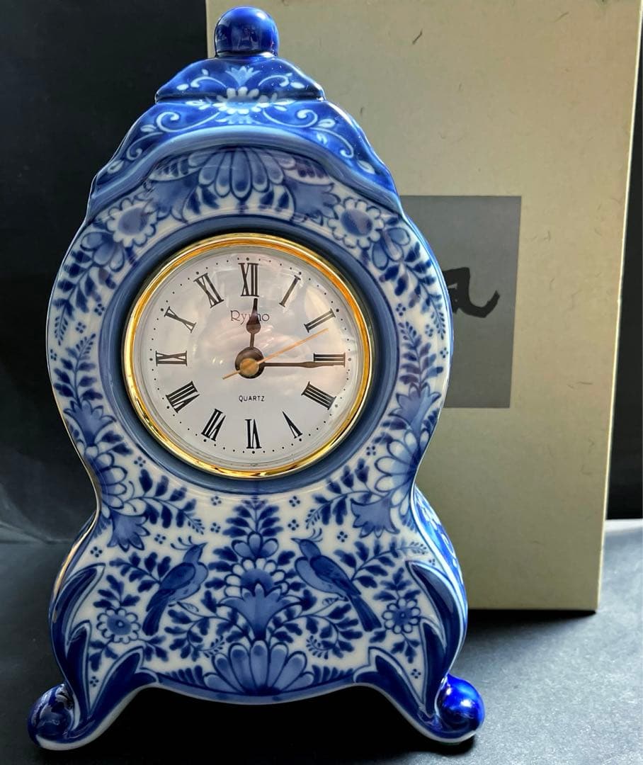 【動作確認済OK】龍峰釜 三洋陶器 置時計