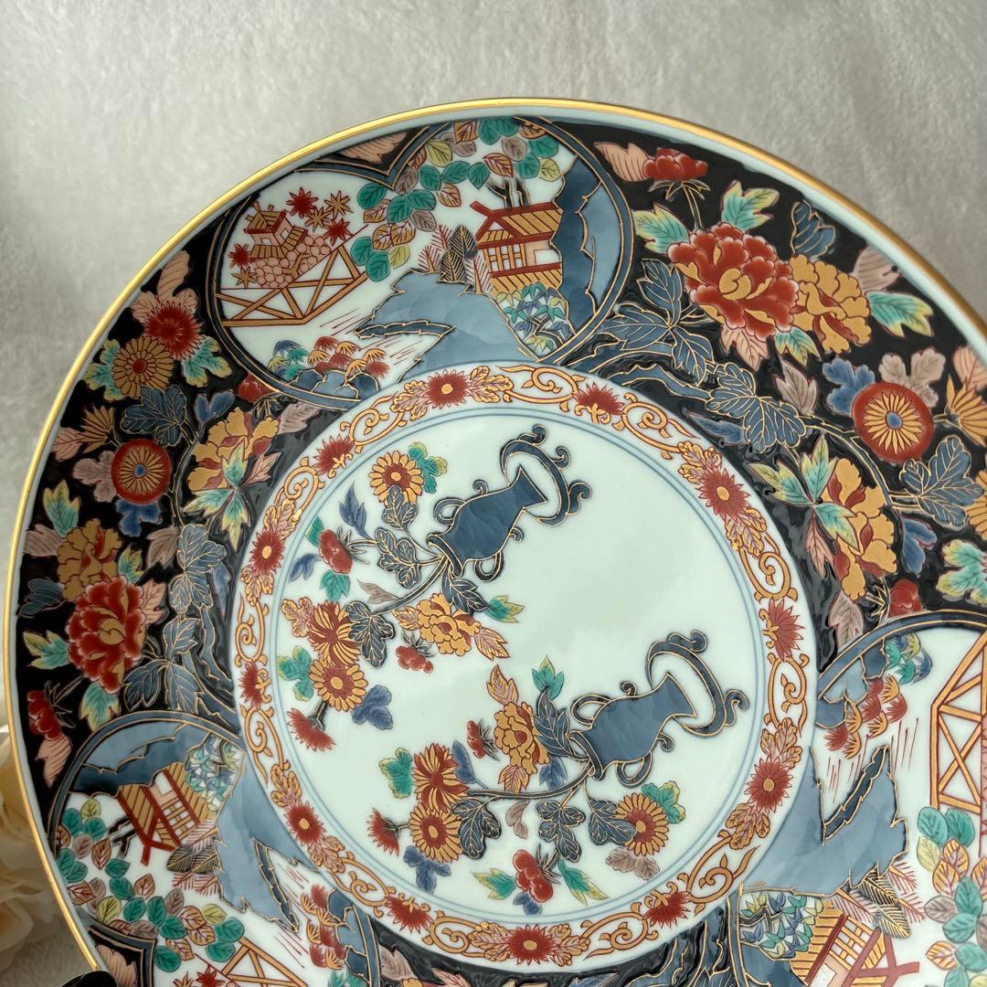 【希少品・保管】有田焼　哲山作　飾皿 大皿　有田銘窯