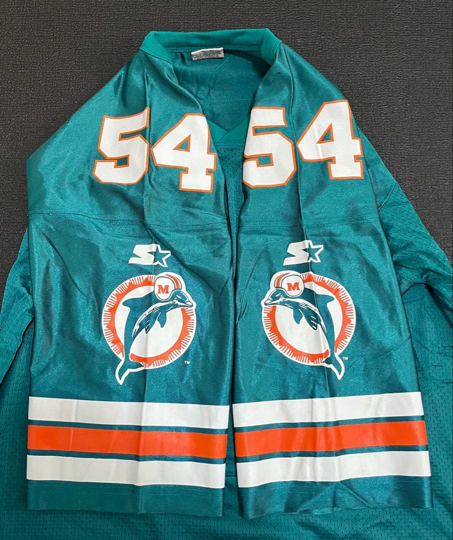 未使用品 NFL マイアミドルフィンズ Z.THOMAS 54 ゲームシャツ