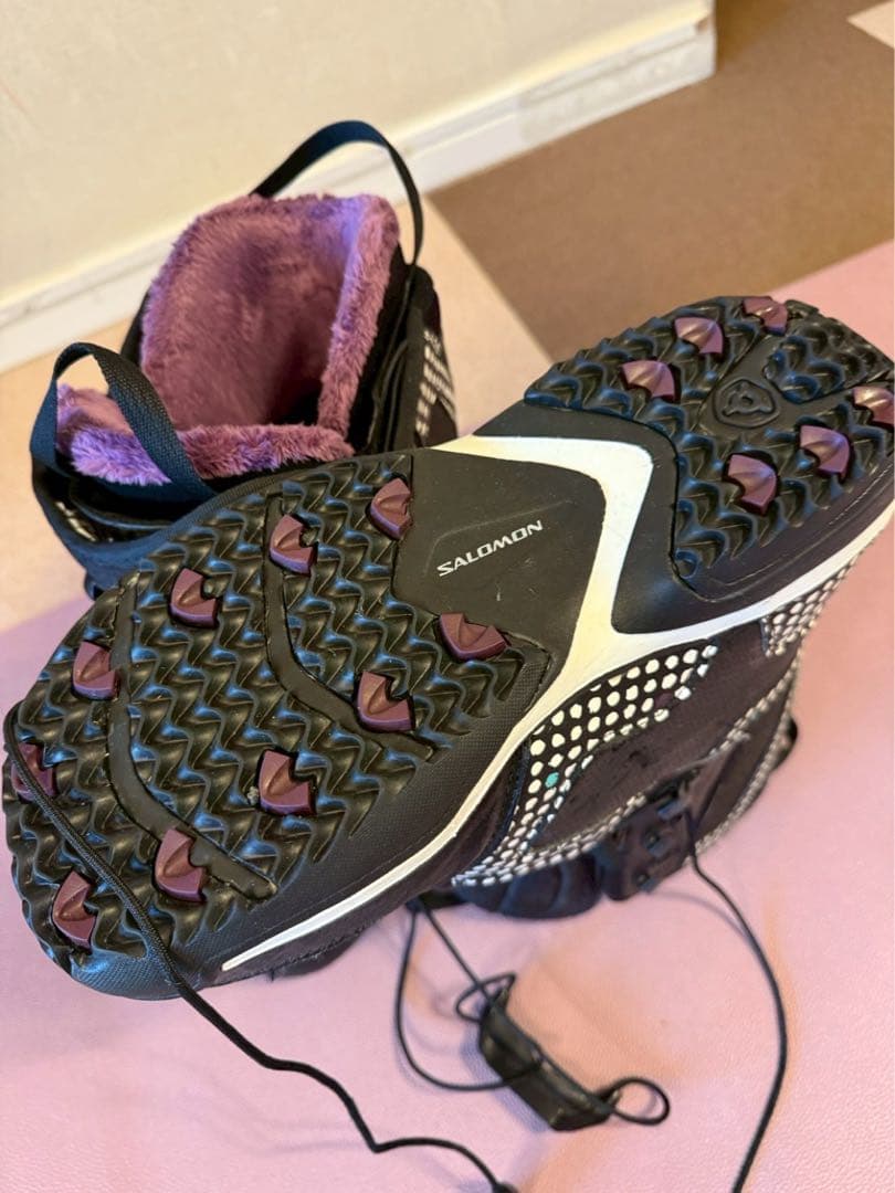 【送料込み】SALOMON スノーボードブーツ 女性用 ブラック/パープル
