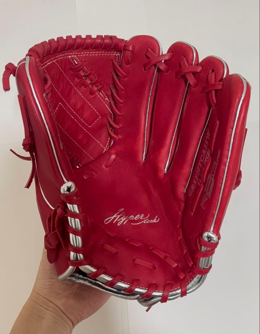 ローリングス　投手用軟式グローブ　赤色 【定価】19,800円