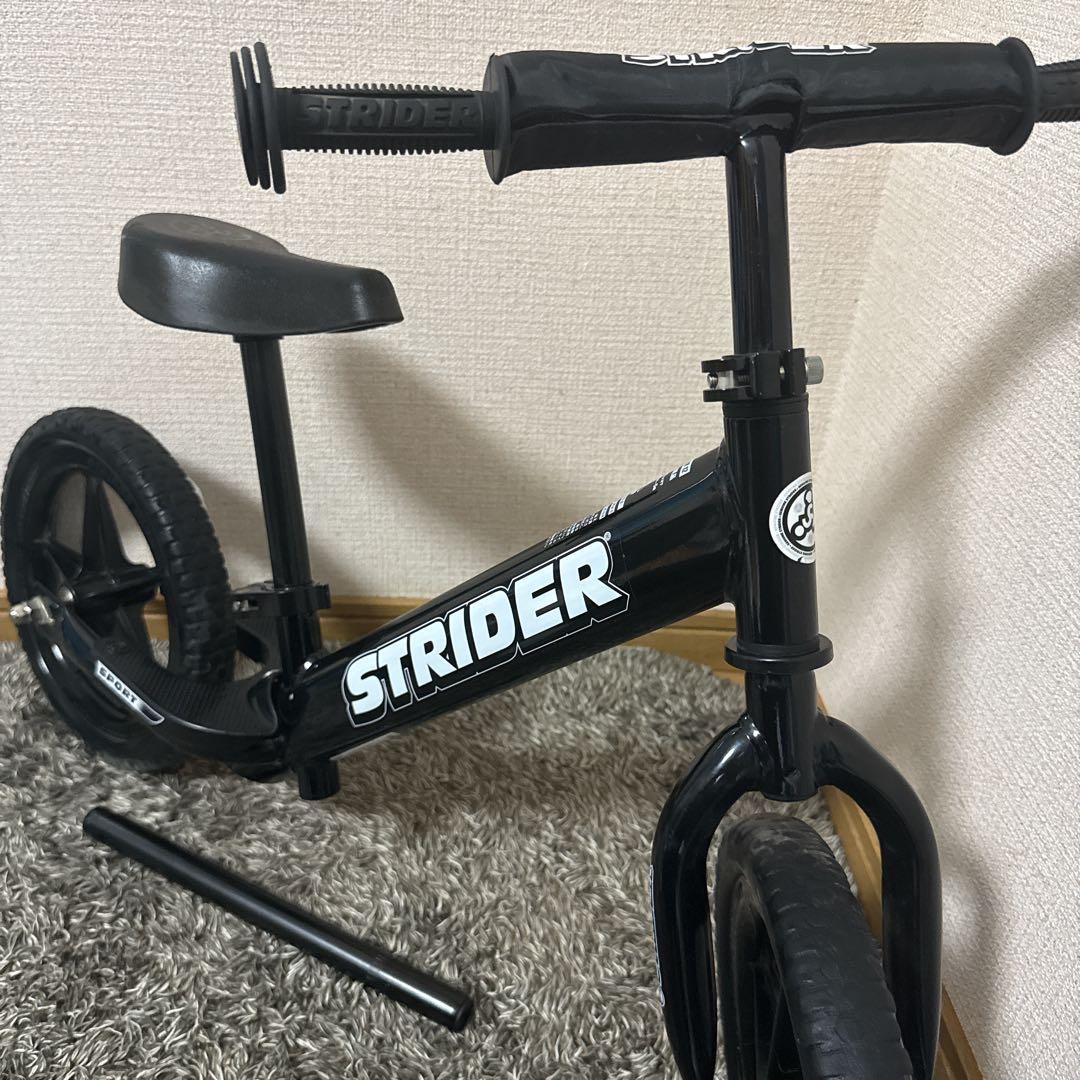 【美品】STRIDER 12 バランスバイク ブラック　送料込み！