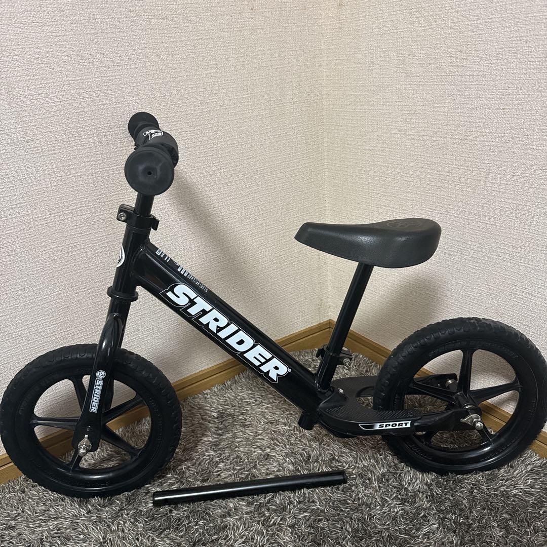 【美品】STRIDER 12 バランスバイク ブラック　送料込み！
