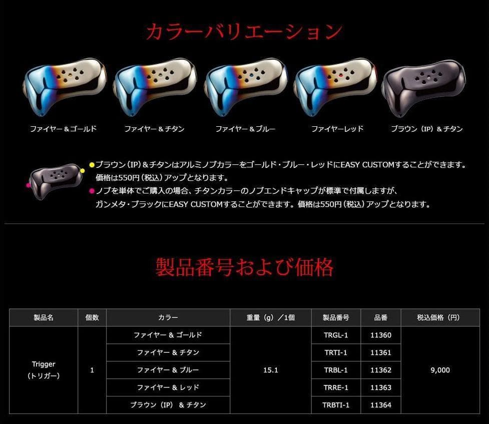 ★特価品10％OFF【リブレ/LIVRE】Trigger（トリガー）ハンドルノブ