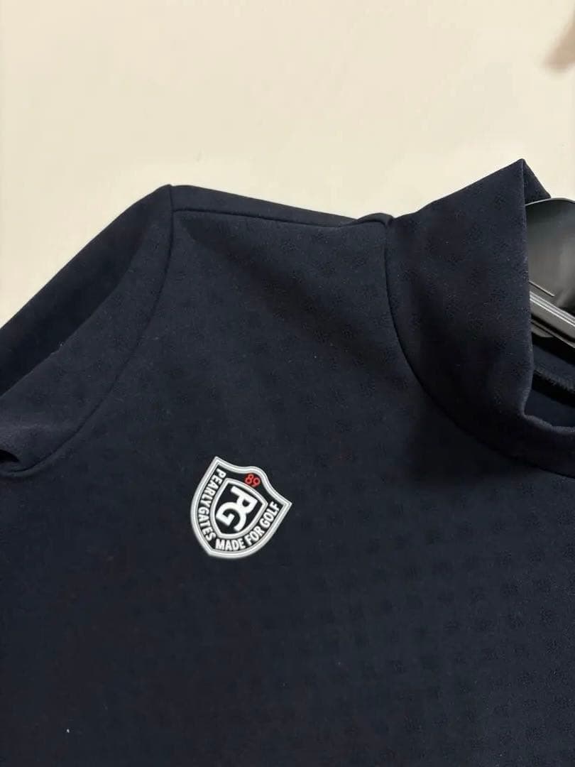 美品　パーリーゲイツ　ストレッチモックネックシャツレディース ゴルフ　00