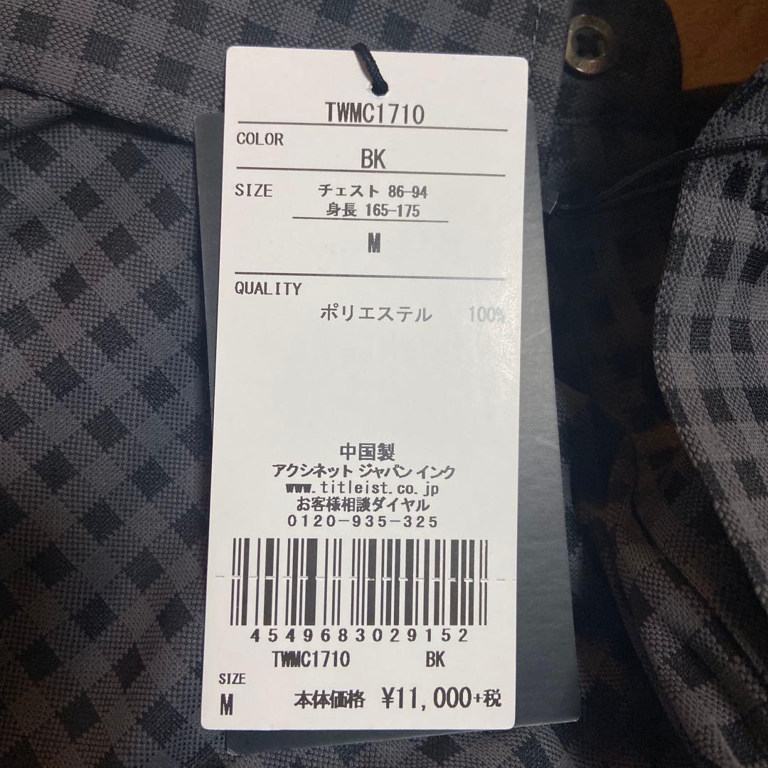 【新品】Titleistタイトリスト　チェック　ストレッチシャツ　ゴルフウェアM