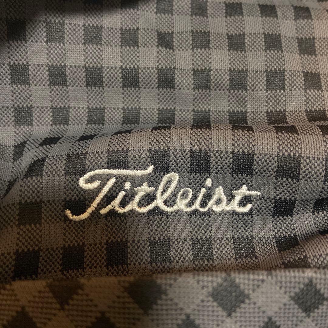 【新品】Titleistタイトリスト　チェック　ストレッチシャツ　ゴルフウェアM