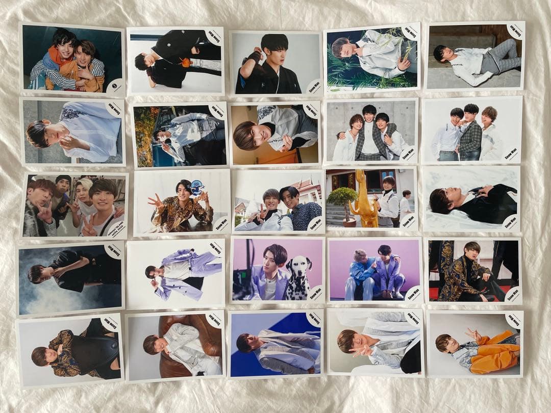 Man向井康二　うちわ+アクリルスタンド+1周年缶バッジ+写真25枚