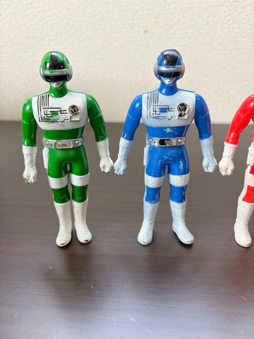 ヤ*読様 S338 超電子バイオマン　ソフビ5体セット　１９８４年バンダイ