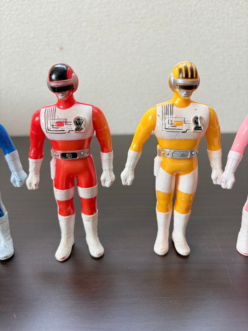 ヤ*読様 S338 超電子バイオマン　ソフビ5体セット　１９８４年バンダイ
