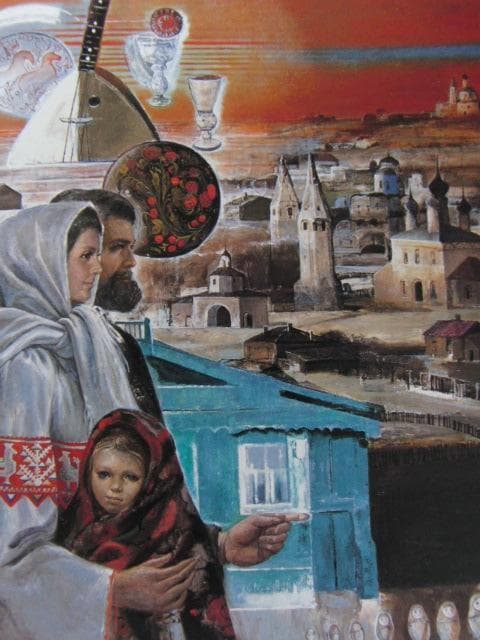 芝田米三、【あけぼの燦々】、希少な大判額装用画集より、美品、日本人画家