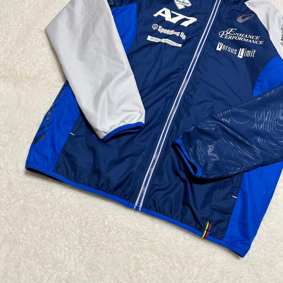 asics アシックス A77 裏起毛 ウインドブレーカー セットアップ M