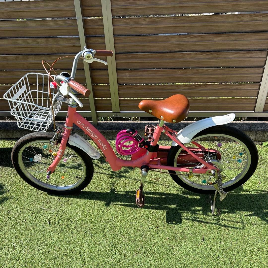 an design works 子供用自転車 ピンク18インチ