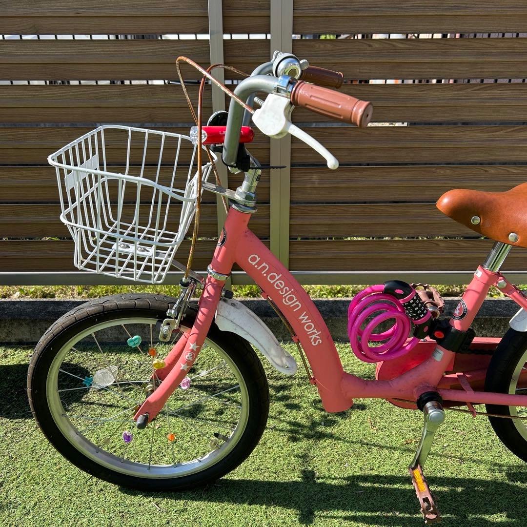 an design works 子供用自転車 ピンク18インチ