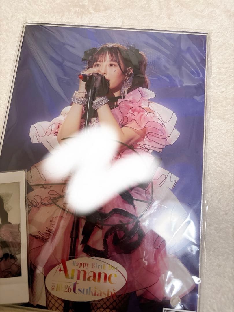 【激レア】月足天音 生誕祭ラッフルくじ 直筆サイン入りチェキ、アクリルパネル