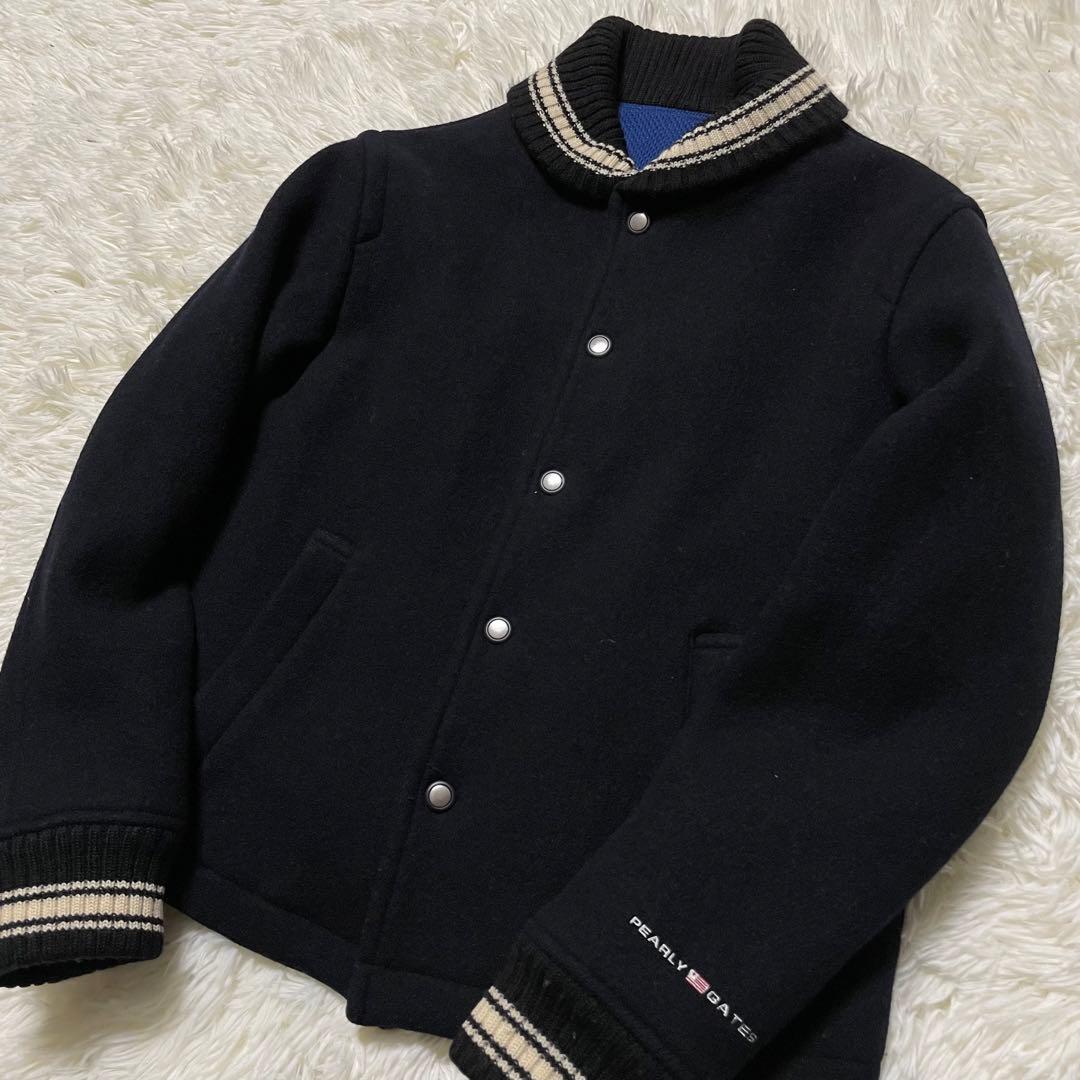 レア　日本製　PEARLY GATES パーリーゲイツ　スタジャン　ブラック