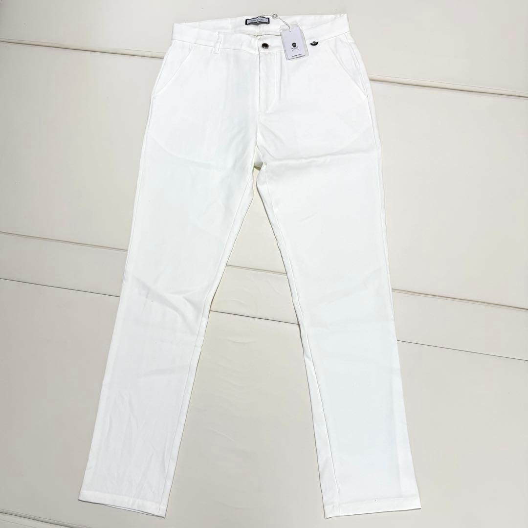 新品　マークアンドロナ　MARK&LONA　ストレッチ　パンツ 48 ホワイト