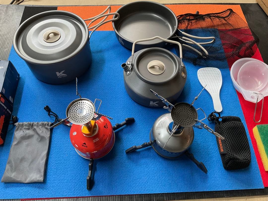 KEEP KAMP新品クッカーセットとコンパクト新品GASバーナー２点セット