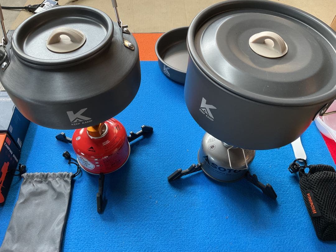 KEEP KAMP新品クッカーセットとコンパクト新品GASバーナー２点セット