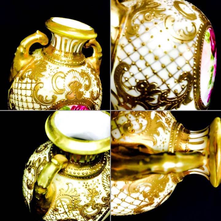値引き！里帰り1891オールドノリタケ貴婦人ポートレート花瓶