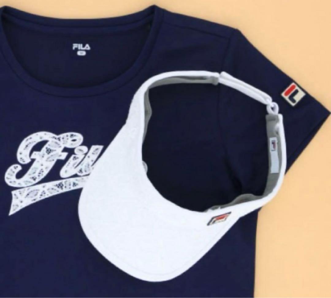 No.508 FILA 白いレースのアップリケがエレガントなゲームシャツ✩.*˚