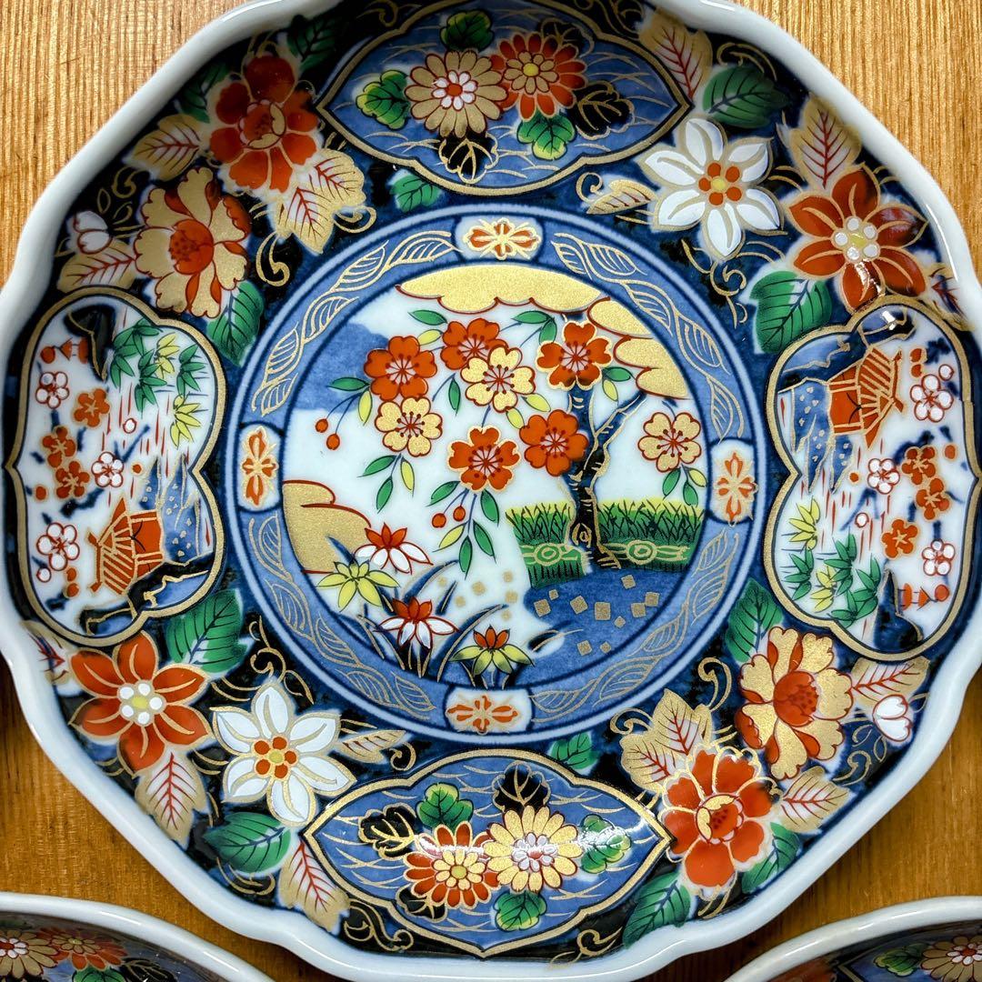 有田焼　高峰窯　金彩　古伊万里　中皿　盛皿　直径16.3cm