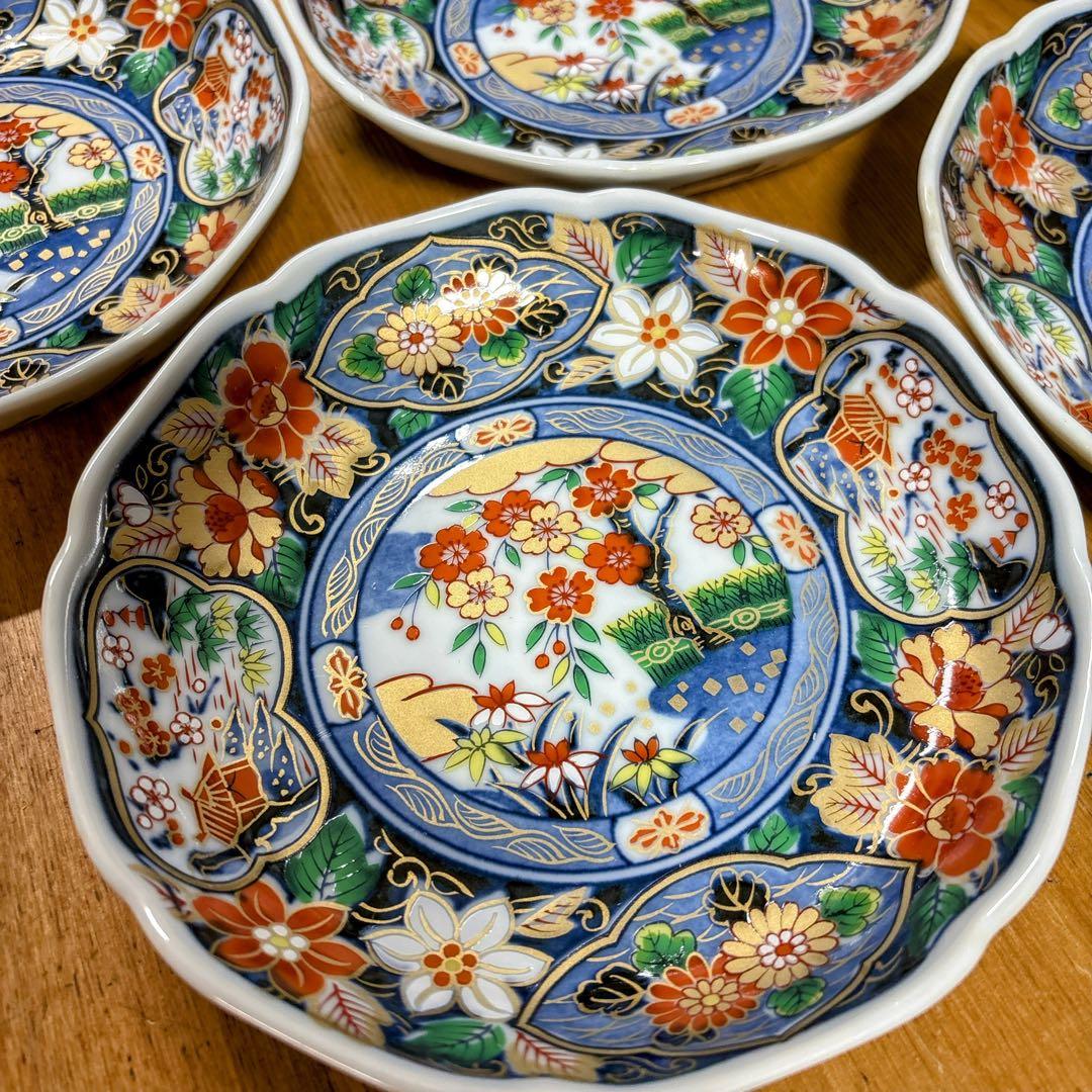 有田焼　高峰窯　金彩　古伊万里　中皿　盛皿　直径16.3cm