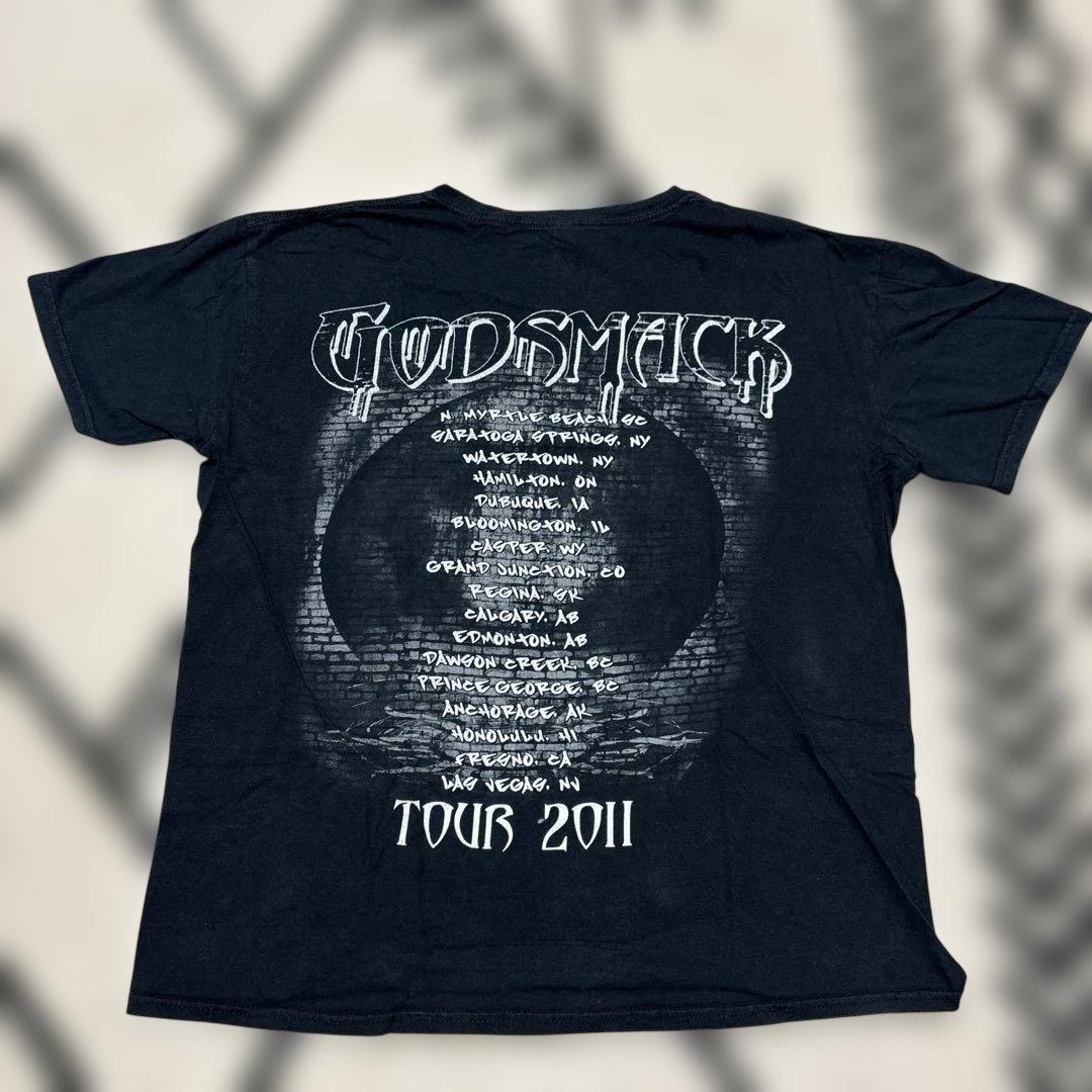 【激レア】Godsmack 2010年 ツアーTシャツ バンドT 古着 M 黒