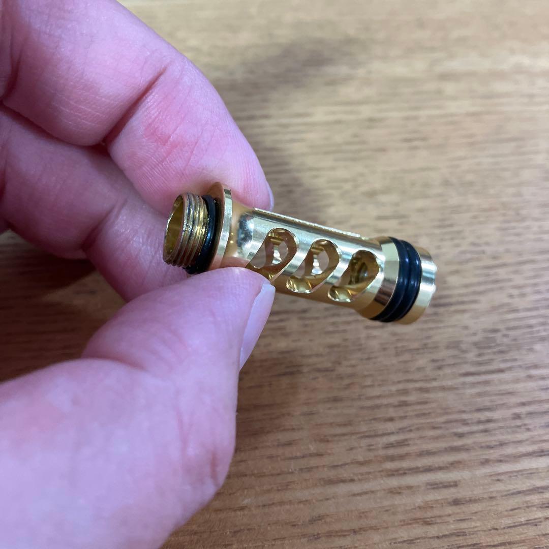 美品　廃盤　夢屋　センシティブショートハンドル　30mm アルミノブ　スタンド