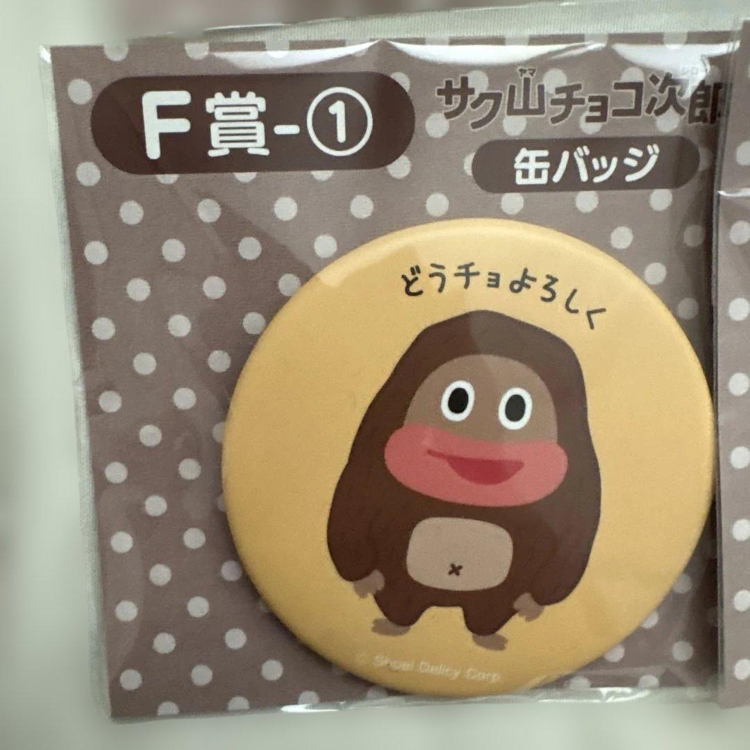 サク山チョコ次郎くじ　F賞缶バッジ　コンプリート19個セット