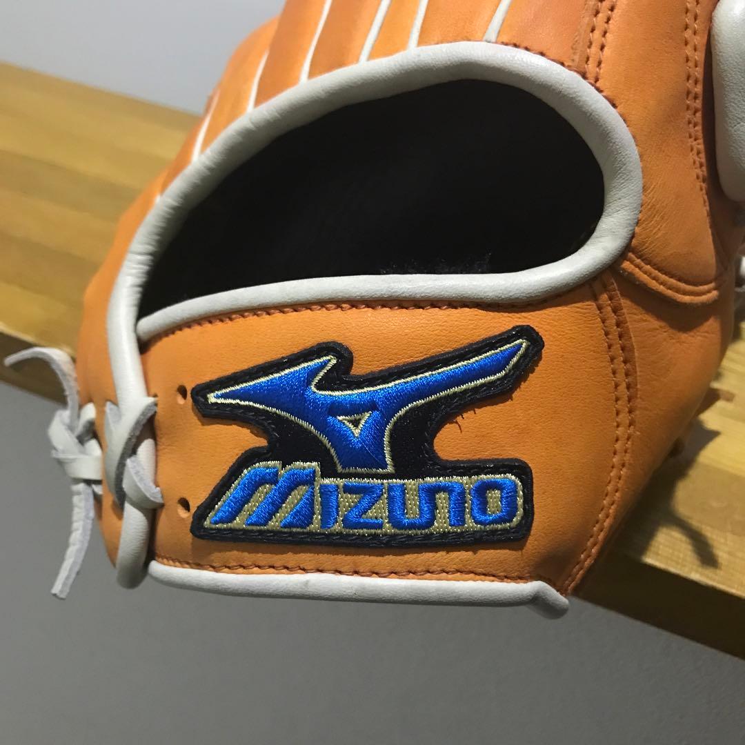美品 ミズノ ビューリーグ 小指部分2本入れ 軟式野球オールラウンドグローブ